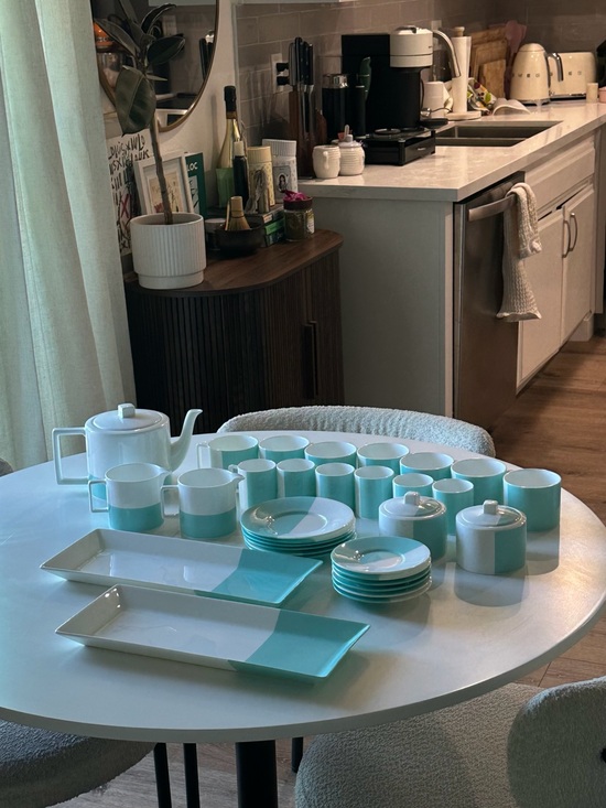 Tiffany & Co. Other - Tiffany & Co. Mint Green and White Ceramic Mug & Tea Set 32 pcs